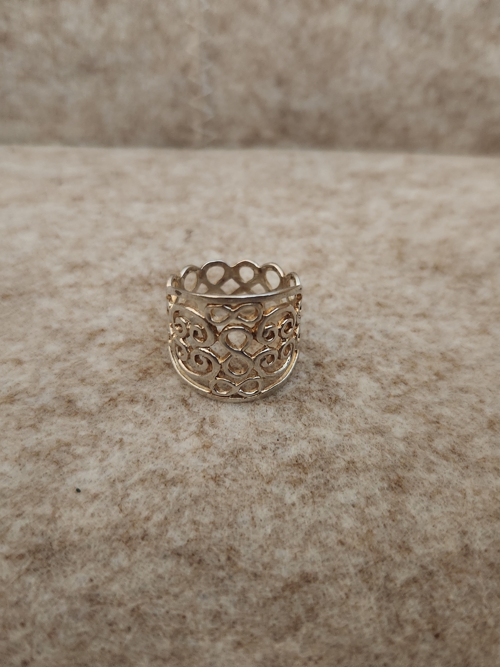 Filigree Infinity Scroll Ring made with Sterling Silver 925